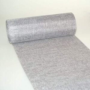 Deko AS GmbH Shabby Chic linnenlook tafelloper, polyester geurloos, grijs, 30 cm x 5 m, 25 Deko AS GmbH Shabby Chic linnenlook tafelloper, polyester geurloos, grijs, 30 cm x 5 m, 25