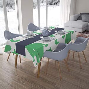 Bonamaison Tafelkleed, Anti-Mold, Sneldrogend, Waterdicht, 100% Polyester Tafellaken, Petroleum Groen, Wit, 140 x 200 Cm Ontworpen en Vervaardigd in Turkije Bonamaison Tafelkleed, Anti-Mold, Sneldrogend, Waterdicht, 100% Polyester Tafellaken, Petroleum Groen, Wit, 140 x 200 Cm Ontworpen en Vervaardigd in Turkije