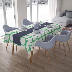 Bonamaison Tafelkleed, Anti-Mold, Sneldrogend, Waterdicht, 100% Polyester Tafellaken, Petroleum Groen, Wit, 140 x 200 Cm Ontworpen en Vervaardigd in Turkije Bonamaison Tafelkleed, Anti-Mold, Sneldrogend, Waterdicht, 100% Polyester Tafellaken, Petroleum Groen, Wit, 140 x 200 Cm Ontworpen en Vervaardigd in Turkije