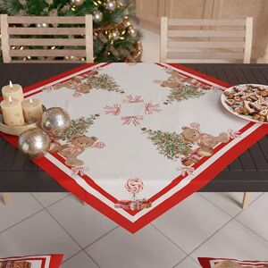 PETTI Artigiani Italiani Kerst-tafelloper, tafelloper voor Kerstmis, tafelloper 90 x 90 cm, beren-middenstuk, 100% Made in Itay PETTI Artigiani Italiani Kerst-tafelloper, tafelloper voor Kerstmis, tafelloper 90 x 90 cm, beren-middenstuk, 100% Made in Itay