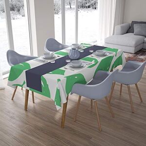 Bonamaison Tafelkleed, Anti-Mold, Sneldrogend, Waterdicht, 100% Polyester Tafellaken, Petroleum Groen, Wit, 140 x 200 Cm Ontworpen en Vervaardigd in Turkije Bonamaison Tafelkleed, Anti-Mold, Sneldrogend, Waterdicht, 100% Polyester Tafellaken, Petroleum Groen, Wit, 140 x 200 Cm Ontworpen en Vervaardigd in Turkije