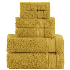 Elegant Comfort Luxe 6-delige handdoekenset, premium zacht 100% Turks katoen, drielijns popcornontwerp, 2 badhanddoeken, 2 handdoeken en 2 washandjes handdoekenset sneldrogend en absorberend, Elegant Comfort Luxe 6-delige handdoekenset, premium zacht 100% Turks katoen, drielijns popcornontwerp, 2 badhanddoeken, 2 handdoeken en 2 washandjes handdoekenset sneldrogend en absorberend,