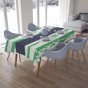 Bonamaison Tafelkleed, Anti-Mold, Sneldrogend, Waterdicht, 100% Polyester Tafellaken, Petroleum Groen, Wit, 140 x 200 Cm Ontworpen en Vervaardigd in Turkije Bonamaison Tafelkleed, Anti-Mold, Sneldrogend, Waterdicht, 100% Polyester Tafellaken, Petroleum Groen, Wit, 140 x 200 Cm Ontworpen en Vervaardigd in Turkije