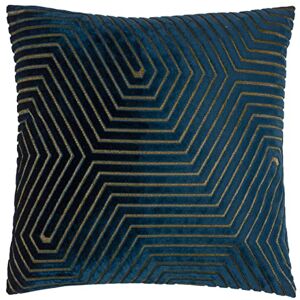 Paoletti Evoke Geometric Cut Fluwelen Kussenhoes - Marineblauw - One Size Paoletti Evoke Geometric Cut Fluwelen Kussenhoes - Marineblauw - One Size