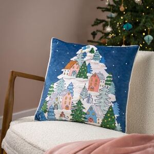 furn. Snowy Village Tree Boucle Velvet Feather Rich gevuld kussen furn. Snowy Village Tree Boucle Velvet Feather Rich gevuld kussen