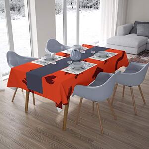 Bonamaison Tafelkleed, Anti-Mold, Sneldrogend, Waterdicht, 100% Polyester Tafellaken, Oranje Bordeaux, 140 x 200 Cm Ontworpen en Vervaardigd in Turkije Bonamaison Tafelkleed, Anti-Mold, Sneldrogend, Waterdicht, 100% Polyester Tafellaken, Oranje Bordeaux, 140 x 200 Cm Ontworpen en Vervaardigd in Turkije