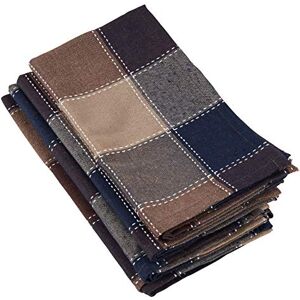 SARO LIFESTYLE 8571.BR20S oogst collectie gestikt geruite ontwerp katoenmix servetten (set van 4), 55% katoen-45% polyester, bruin SARO LIFESTYLE 8571.BR20S oogst collectie gestikt geruite ontwerp katoenmix servetten (set van 4), 55% katoen-45% polyester, bruin