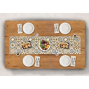 Vilber , Tafelloper van vinyl (30,5 x 120 x 0,22 cm), vuilafstotend, antislip en hittebestendig, combineerbaar met placemats en tapijten COLLAR 40 Vilber , Tafelloper van vinyl (30,5 x 120 x 0,22 cm), vuilafstotend, antislip en hittebestendig, combineerbaar met placemats en tapijten COLLAR 40