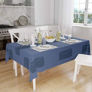 Bonamaison Tafelkleed, Anti-Mold, Sneldrogend, Waterdicht, 100% Polyester Tafellaken, Blauw, 140 x 160 Cm Ontworpen en Vervaardigd in Turkije Bonamaison Tafelkleed, Anti-Mold, Sneldrogend, Waterdicht, 100% Polyester Tafellaken, Blauw, 140 x 160 Cm Ontworpen en Vervaardigd in Turkije