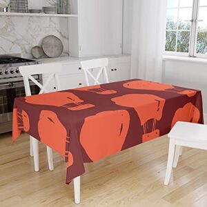 Bonamaison Tafelkleed, Anti-Mold, Sneldrogend, Waterdicht, 100% Polyester Tafellaken, Oranje Bordeaux, 140 x 160 Cm Ontworpen en Vervaardigd in Turkije Bonamaison Tafelkleed, Anti-Mold, Sneldrogend, Waterdicht, 100% Polyester Tafellaken, Oranje Bordeaux, 140 x 160 Cm Ontworpen en Vervaardigd in Turkije