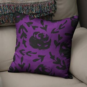 Bonamaison Decoratieve Kussensloop, Paars en zwart Kussenhoezen Bank, Zitkussen, Decoratieve Kussenhoesjes, Kussensloop; Sofa, Slaapkamer, Kantoor, Auto 43x43 Cm Ontworpen en Vervaardigd in Turkije Bonamaison Decoratieve Kussensloop, Paars en zwart Kussenhoezen Bank, Zitkussen, Decoratieve Kussenhoesjes, Kussensloop; Sofa, Slaapkamer, Kantoor, Auto 43x43 Cm Ontworpen en Vervaardigd in Turkije
