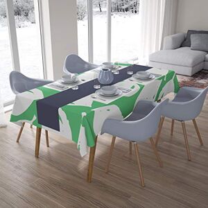 Bonamaison Tafelkleed, Anti-Mold, Sneldrogend, Waterdicht, 100% Polyester Tafellaken, Petroleum Groen, Wit, 140 x 200 Cm Ontworpen en Vervaardigd in Turkije Bonamaison Tafelkleed, Anti-Mold, Sneldrogend, Waterdicht, 100% Polyester Tafellaken, Petroleum Groen, Wit, 140 x 200 Cm Ontworpen en Vervaardigd in Turkije