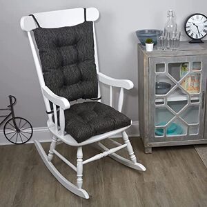 Klear Vu De Gripper antislip schommelstoelkussenset met dikke vulling, inclusief zitkussen en rugkussen met banden voor indoor woonkamer rocker, 47 x 40 cm, 2-delige set, zwart Klear Vu De Gripper antislip schommelstoelkussenset met dikke vulling, inclusief zitkussen en rugkussen met banden voor indoor woonkamer rocker, 47 x 40 cm, 2-delige set, zwart
