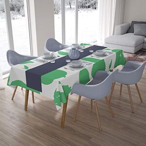 Bonamaison Tafelkleed, Anti-Mold, Sneldrogend, Waterdicht, 100% Polyester Tafellaken, Petroleum Groen, Wit, 140 x 200 Cm Ontworpen en Vervaardigd in Turkije Bonamaison Tafelkleed, Anti-Mold, Sneldrogend, Waterdicht, 100% Polyester Tafellaken, Petroleum Groen, Wit, 140 x 200 Cm Ontworpen en Vervaardigd in Turkije