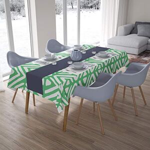 Bonamaison Tafelkleed, Anti-Mold, Sneldrogend, Waterdicht, 100% Polyester Tafellaken, Petroleum Groen, Wit, 140 x 200 Cm Ontworpen en Vervaardigd in Turkije Bonamaison Tafelkleed, Anti-Mold, Sneldrogend, Waterdicht, 100% Polyester Tafellaken, Petroleum Groen, Wit, 140 x 200 Cm Ontworpen en Vervaardigd in Turkije
