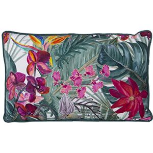 DRW Rechthoekig kussen van fluweel met digitale print, bloemenpatroon, met ritssluiting, 50 x 30 cm DRW Rechthoekig kussen van fluweel met digitale print, bloemenpatroon, met ritssluiting, 50 x 30 cm
