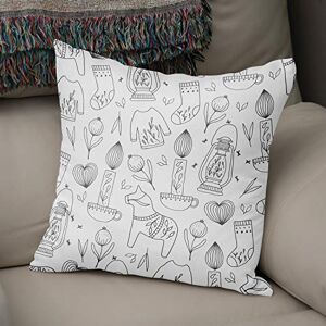 Bonamaison Decoratieve kussenhoes willekeurig patroon, gooien kussenhoezen, home decoratieve kussenslopen voor woonkamer, bank, slaapkamer, grootte: 43x43 cm ontworpen en vervaardigd in Turkije Bonamaison Decoratieve kussenhoes willekeurig patroon, gooien kussenhoezen, home decoratieve kussenslopen voor woonkamer, bank, slaapkamer, grootte: 43x43 cm ontworpen en vervaardigd in Turkije