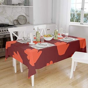 Bonamaison Tafelkleed, Anti-Mold, Sneldrogend, Waterdicht, 100% Polyester Tafellaken, Oranje Bordeaux, 140 x 160 Cm Ontworpen en Vervaardigd in Turkije Bonamaison Tafelkleed, Anti-Mold, Sneldrogend, Waterdicht, 100% Polyester Tafellaken, Oranje Bordeaux, 140 x 160 Cm Ontworpen en Vervaardigd in Turkije