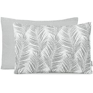 AmeliaHome 2 kussenslopen tweezijdig ultrasoon stiksel 50 x 70 cm plantenpatroon grijs wit Tropical Bonaire, AH/TRBON/GRE/50 x 70 x 2 AmeliaHome 2 kussenslopen tweezijdig ultrasoon stiksel 50 x 70 cm plantenpatroon grijs wit Tropical Bonaire, AH/TRBON/GRE/50 x 70 x 2