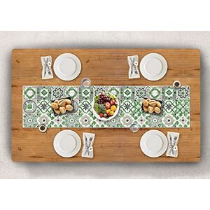Vilber , Tafelloper van vinyl (30,5 x 120 x 0,22 cm), vuilafstotend, antislip en hittebestendig, combineerbaar met placemats en tapijten, COLLAR 02 Vilber , Tafelloper van vinyl (30,5 x 120 x 0,22 cm), vuilafstotend, antislip en hittebestendig, combineerbaar met placemats en tapijten, COLLAR 02