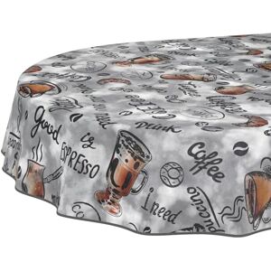 ANRO Wasdoek tafelkleed, afwasbaar, onderhoudsvriendelijk, waterafstotend, lotuseffect, voor tuintafel, koffie, ovaal, 160 x 140 cm, met zoom, omzoomd ANRO Wasdoek tafelkleed, afwasbaar, onderhoudsvriendelijk, waterafstotend, lotuseffect, voor tuintafel, koffie, ovaal, 160 x 140 cm, met zoom, omzoomd
