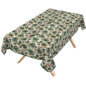 ANRO Afwasbaar tafelzeil, lotuseffect, onderhoudsvriendelijk, van katoen, polyester, vuilafstotend, voor buiten, tuintafelkleed, jungle, 100 x 140 cm, met paspelband ANRO Afwasbaar tafelzeil, lotuseffect, onderhoudsvriendelijk, van katoen, polyester, vuilafstotend, voor buiten, tuintafelkleed, jungle, 100 x 140 cm, met paspelband