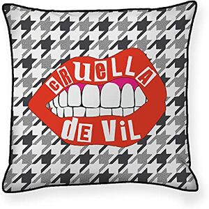 Disney Cruella de vil Square Kussen met vulling, 100% polyester Disney Cruella de vil Square Kussen met vulling, 100% polyester