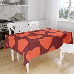 Bonamaison Tafelkleed, Anti-Mold, Sneldrogend, Waterdicht, 100% Polyester Tafellaken, Oranje Bordeaux, 140 x 160 Cm Ontworpen en Vervaardigd in Turkije Bonamaison Tafelkleed, Anti-Mold, Sneldrogend, Waterdicht, 100% Polyester Tafellaken, Oranje Bordeaux, 140 x 160 Cm Ontworpen en Vervaardigd in Turkije