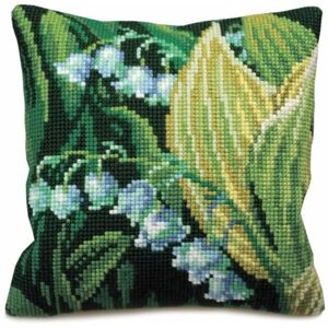 ART 40 x 40 cm "Lily of Valley-Right" Kruissteek Kussen Kit ART 40 x 40 cm "Lily of Valley-Right" Kruissteek Kussen Kit