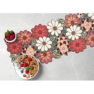 Light & Pro Lightnpro Tafelloper met kralen, elegant handgemaakt bloemmotief, decoratief tafelaccent voor dineren, bruiloften, dagelijks gebruik en speciale feestgelegenheden, 33 x 91 cm, kastanjebruin combo Light & Pro Lightnpro Tafelloper met kralen, elegant handgemaakt bloemmotief, decoratief tafelaccent voor dineren, bruiloften, dagelijks gebruik en speciale feestgelegenheden, 33 x 91 cm, kastanjebruin combo