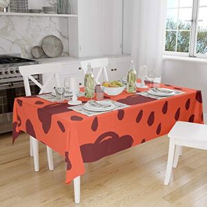 Bonamaison Tafelkleed, Anti-Mold, Sneldrogend, Waterdicht, 100% Polyester Tafellaken, Oranje Bordeaux, 140 x 160 Cm Ontworpen en Vervaardigd in Turkije Bonamaison Tafelkleed, Anti-Mold, Sneldrogend, Waterdicht, 100% Polyester Tafellaken, Oranje Bordeaux, 140 x 160 Cm Ontworpen en Vervaardigd in Turkije