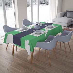 Bonamaison Tafelkleed, Anti-Mold, Sneldrogend, Waterdicht, 100% Polyester Tafellaken, Petroleum Groen, Wit, 140 x 200 Cm Ontworpen en Vervaardigd in Turkije Bonamaison Tafelkleed, Anti-Mold, Sneldrogend, Waterdicht, 100% Polyester Tafellaken, Petroleum Groen, Wit, 140 x 200 Cm Ontworpen en Vervaardigd in Turkije
