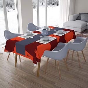 Bonamaison Tafelkleed, Anti-Mold, Sneldrogend, Waterdicht, 100% Polyester Tafellaken, Oranje Bordeaux, 140 x 200 Cm Ontworpen en Vervaardigd in Turkije Bonamaison Tafelkleed, Anti-Mold, Sneldrogend, Waterdicht, 100% Polyester Tafellaken, Oranje Bordeaux, 140 x 200 Cm Ontworpen en Vervaardigd in Turkije
