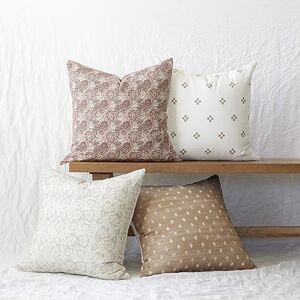Woven Nook Moderne en luxe decoratieve Boho sierkussenslopen Duurzame kwaliteit en wasbaar in de machine 100% katoenen canvas Dover Set 4 Pack (18 x 18) Woven Nook Moderne en luxe decoratieve Boho sierkussenslopen Duurzame kwaliteit en wasbaar in de machine 100% katoenen canvas Dover Set 4 Pack (18 x 18)