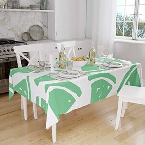 Bonamaison Tafelkleed, Anti-Mold, Sneldrogend, Waterdicht, 100% Polyester Tafellaken, Petroleum Groen, Wit, 140 x 160 Cm Ontworpen en Vervaardigd in Turkije Bonamaison Tafelkleed, Anti-Mold, Sneldrogend, Waterdicht, 100% Polyester Tafellaken, Petroleum Groen, Wit, 140 x 160 Cm Ontworpen en Vervaardigd in Turkije