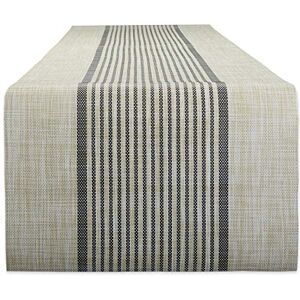DII Tafelblad Collectie, 70% PVC 30% Polyester, Zwarte Midden Streep, Tafelloper DII Tafelblad Collectie, 70% PVC 30% Polyester, Zwarte Midden Streep, Tafelloper
