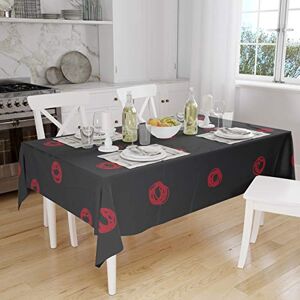 Bonamaison Tafelkleed, Anti-Mold, Sneldrogend, Waterdicht, 100% Polyester Tafellaken, rood Zwart, 140 x 160 Cm Ontworpen en Vervaardigd in Turkije Bonamaison Tafelkleed, Anti-Mold, Sneldrogend, Waterdicht, 100% Polyester Tafellaken, rood Zwart, 140 x 160 Cm Ontworpen en Vervaardigd in Turkije