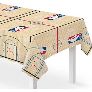 amscan Rechthoekig plastic tafelkleed levendig en duurzaam tafelkleed voor feesten en evenementen, 54" x 96" (Pack van 1), NBA Wilson amscan Rechthoekig plastic tafelkleed levendig en duurzaam tafelkleed voor feesten en evenementen, 54" x 96" (Pack van 1), NBA Wilson