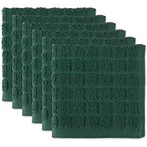 DII Massief Windowpane Vaatdoek Set, Katoenen Stof, Donkergroen, 12x12 DII Massief Windowpane Vaatdoek Set, Katoenen Stof, Donkergroen, 12x12