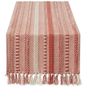 DII Boerderij Gevlochten Streep Tafelloper Collectie, 15x72 (15x77, Fringe inbegrepen), Spice DII Boerderij Gevlochten Streep Tafelloper Collectie, 15x72 (15x77, Fringe inbegrepen), Spice