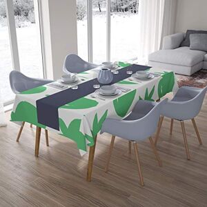 Bonamaison Tafelkleed, Anti-Mold, Sneldrogend, Waterdicht, 100% Polyester Tafellaken, Petroleum Groen, Wit, 140 x 200 Cm Ontworpen en Vervaardigd in Turkije Bonamaison Tafelkleed, Anti-Mold, Sneldrogend, Waterdicht, 100% Polyester Tafellaken, Petroleum Groen, Wit, 140 x 200 Cm Ontworpen en Vervaardigd in Turkije