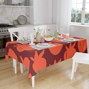 Bonamaison Tafelkleed, Anti-Mold, Sneldrogend, Waterdicht, 100% Polyester Tafellaken, Oranje Bordeaux, 140 x 160 Cm Ontworpen en Vervaardigd in Turkije Bonamaison Tafelkleed, Anti-Mold, Sneldrogend, Waterdicht, 100% Polyester Tafellaken, Oranje Bordeaux, 140 x 160 Cm Ontworpen en Vervaardigd in Turkije