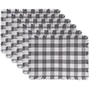 DII Zwaargewicht Franjes MT Check S/6 Grijs, Dammen, Placemat DII Zwaargewicht Franjes MT Check S/6 Grijs, Dammen, Placemat