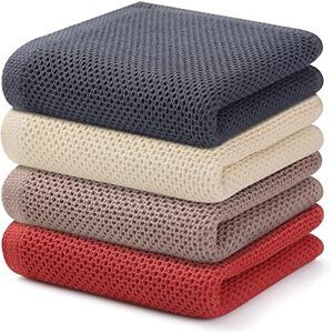 Kitinjoy 100% katoenen wafelweefsel keukenhanddoeken, 4-pack superzachte en absorberende theedoeken voor het drogen van gerechten, keukenhanddoeken, 33 x 71 cm, veelkleurig Kitinjoy 100% katoenen wafelweefsel keukenhanddoeken, 4-pack superzachte en absorberende theedoeken voor het drogen van gerechten, keukenhanddoeken, 33 x 71 cm, veelkleurig