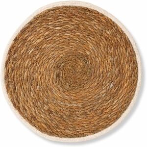PARENCE .- Grote ronde onderzetters van onderzetters Ø30 cm met witte rand Rustiek individueel tafelkleed Hittebestendige keukenaccessoires PARENCE .- Grote ronde onderzetters van onderzetters Ø30 cm met witte rand Rustiek individueel tafelkleed Hittebestendige keukenaccessoires