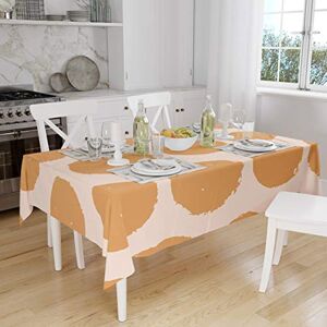 Bonamaison Tafelkleed, Anti-Mold, Sneldrogend, Waterdicht, 100% Polyester Tafellaken, Oranje, gebroken wit, 140 x 160 Cm Ontworpen en Vervaardigd in Turkije Bonamaison Tafelkleed, Anti-Mold, Sneldrogend, Waterdicht, 100% Polyester Tafellaken, Oranje, gebroken wit, 140 x 160 Cm Ontworpen en Vervaardigd in Turkije