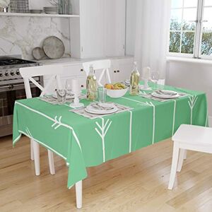 Bonamaison Tafelkleed, Anti-Mold, Sneldrogend, Waterdicht, 100% Polyester Tafellaken, Petroleum Groen, Wit, 140 x 160 Cm Ontworpen en Vervaardigd in Turkije Bonamaison Tafelkleed, Anti-Mold, Sneldrogend, Waterdicht, 100% Polyester Tafellaken, Petroleum Groen, Wit, 140 x 160 Cm Ontworpen en Vervaardigd in Turkije