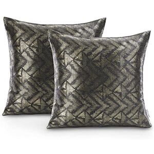 AmeliaHome 2 kussenslopen 45x45 cm decoratieve kussenhoezen ritssluiting geometrisch glamour Velvet Navia antraciet goud AmeliaHome 2 kussenslopen 45x45 cm decoratieve kussenhoezen ritssluiting geometrisch glamour Velvet Navia antraciet goud