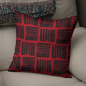 Bonamaison Decoratieve Kussensloop, Rood Zwart Kussenhoezen Bank, Zitkussen, Decoratieve Kussenhoesjes, Kussensloop; Sofa, Slaapkamer, Kantoor, Auto 43x43 Cm Ontworpen en Vervaardigd in Turkije Bonamaison Decoratieve Kussensloop, Rood Zwart Kussenhoezen Bank, Zitkussen, Decoratieve Kussenhoesjes, Kussensloop; Sofa, Slaapkamer, Kantoor, Auto 43x43 Cm Ontworpen en Vervaardigd in Turkije
