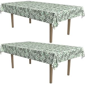 Beistle Big Bucks Tablecovers, 54” x 108”, 2 Pieces – Plastic Table Cloth, Casino Theme Party Decorations, Casino Themed Party Supplies, Money Party Decorations, Dollar Bill Table Cloth Beistle Big Bucks Tablecovers, 54” x 108”, 2 Pieces – Plastic Table Cloth, Casino Theme Party Decorations, Casino Themed Party Supplies, Money Party Decorations, Dollar Bill Table Cloth